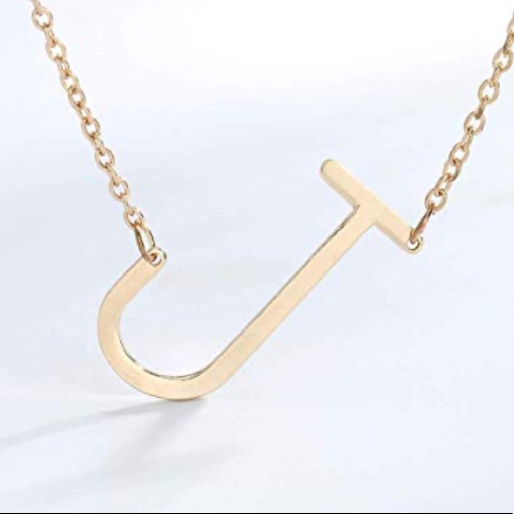 Gold Initial Pendant Necklace